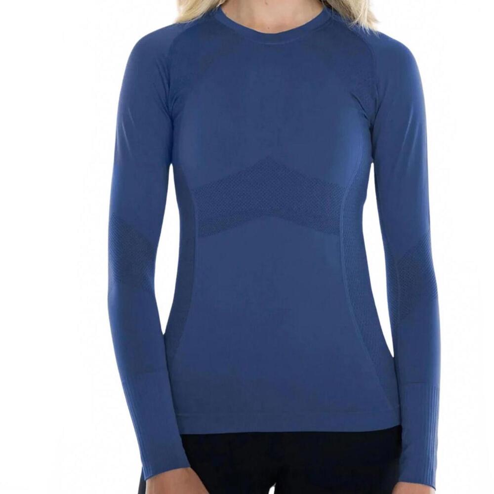 Women's Blue Long Sleeve Top